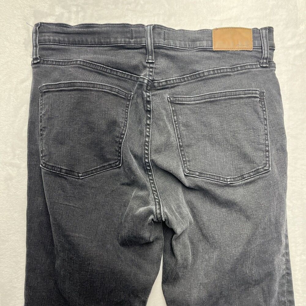 Madewell 9” Highrise Skinny Women’s Size 31‎ Raw Hem Button Fly Black Grunge - Picture 10 of 11